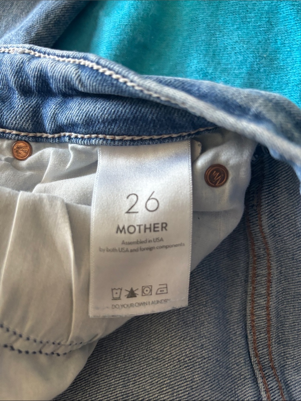 MOTHER Light Blue Denim Jeans - Picture 3 of 4